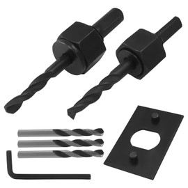 Seimneire 3/8 Inch and 1/4 Inch Hole Saw Arbor with 3 Pcs Central Drill Bits and Fixed Gasket, Heavy Duty Hex Shank Quick Change Bi-Metal Hole Saw Arbor Mandrel