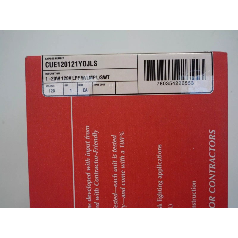 Crescent Undercabinet Lighting CU120121YOJLS Series 1-20W 1120V