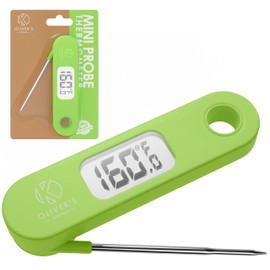 Oliver's Kitchen ® Instant Read Digital Meat Probe Thermometer - Super Fast & Accurate - Simple & Easy To Read & Use Large LCD Display - For Grilling, BBQ, Cooking, Baking and more