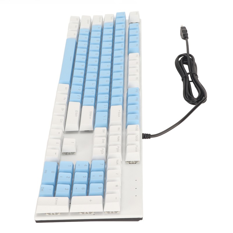104 Key Mechanical Gaming Keyboard 28 Backlight Modes Blue Switch