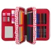 Depesche TOPModel 11481 Beauty Girl 3-Compartment Pencil Case Filled with