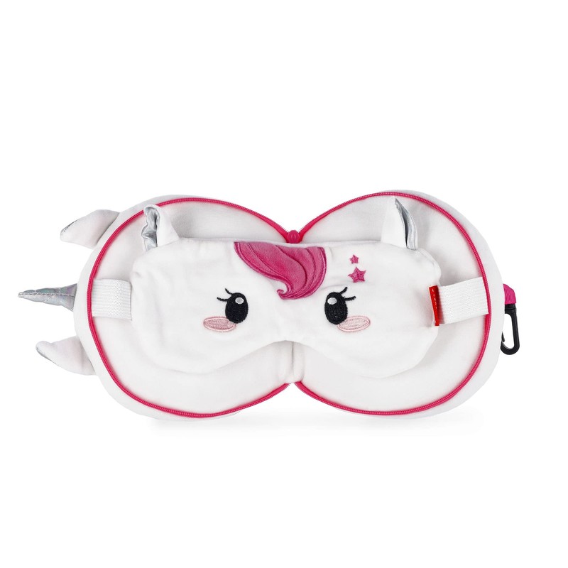 Legami - Travel Pillow with Night Mask Unicorn Zip Closure