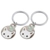 KOYOKOMA 2 Piece Set Key Chain Cat Charm Cute Fish