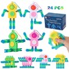 24Pcs Pop Fidget Spinners,DIY Deformable Astronaut Fingertip Toys, Keychain Fidget
