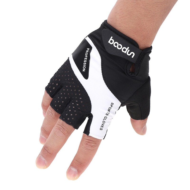 BOODUN 1 Pair Unisex Mountain Bike Breathable Half Finger Gloves