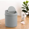 Cadineer Desktop Bin, Mini Trash Can With Swing Top Lid,