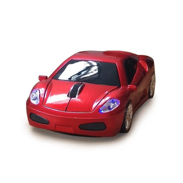 SDGSQHA Wireless USB Optical Mouse, Red, 1600 DPI, 10m Operation