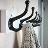 WEBI Rustic Coat Rack Wall Mount,5 Cast Iron Coat Hooks
