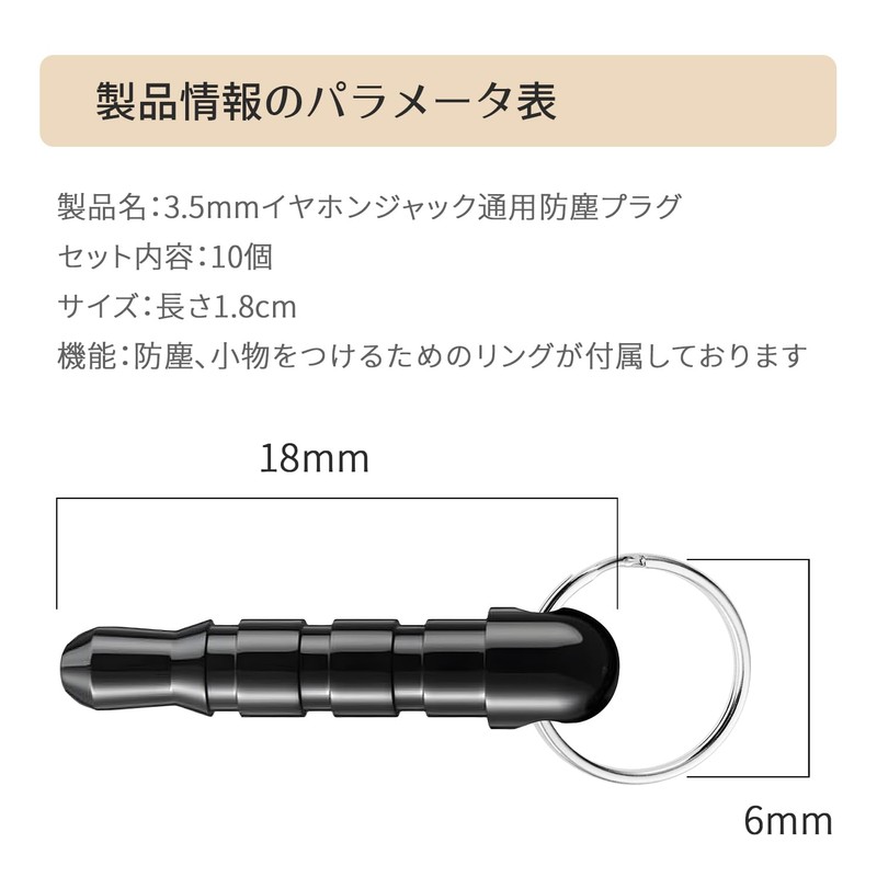 Earphone Jack, Cover, Earphone Jack, Accessories, Pack of 10, 0.14