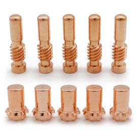 Vaphy 5pcs KP2063-1B1 Electrode 5pcs KP2062-1B1 Nozzle Tip Fit Lincoln Electric PRO-Cut 25 PCT20/80 Plasma Cutting Torch