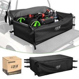 10L0L 4-Passenger Golf Cart Storage Bag,Cargo Bag with Zipper,Strong Buckle,Expand Space for Yamaha,Club Car, EZGO Back Seat Storage