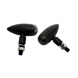 Highsider LED MICRO-BULLET Blinker, schwarz, Glas getoent,EG