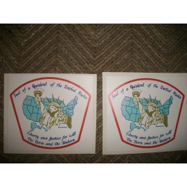 PRO LIFE DECAL - PRIDE BEING A U.S. CITIZEN.  "LIBERTY AND JUSTICE FOR ALL, 6 PK