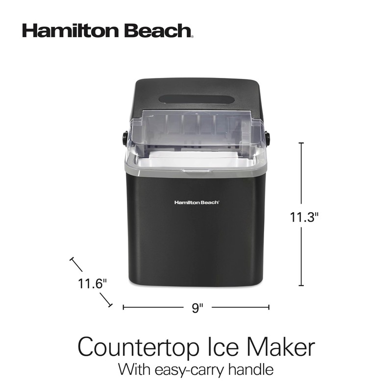 Hamilton Beach Bullet Countertop Ice Maker Machine, Makes 26 Lbs/Day,