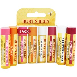 Superfruit Moisturizing Lip Balm Pack Burt's Bees 4 x 0.15 oz 0.15oz Pomegranate Lip Balm, 0.15oz Coconut & Pear Lip Balm, 0.15oz Mango Lip Balm, 0.15oz Pink Grapefruit Lip Balm for Unisex