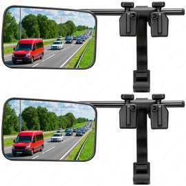 Mirror Extenders For Towing, Clamp On Towing Mirror,Universal Towing Mirrors For Truck Vehicle Car, Towing Mirror On Side Adjustable 360° Rotation Extends,Type 2