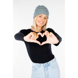 Funky Junque Gorro de punto de confeti – Gorro de invierno grueso suave y cálido, unisex, Winter Mint, Talla única