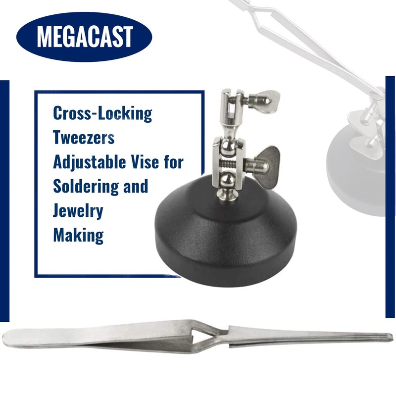 MegaCast Third Hand with Tweezers, Black, Modern Style