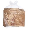 Veska 65 Gallon Clear Trash Bags, (50 Bags w/Ties) Clear