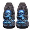 Modysero Blue Skull Rose Car Front Rear Seat Covers Car