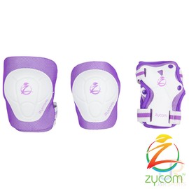 Zycom Children's Combo Pad Set (Knee, Elbow & Wrist) (Lilac / White)