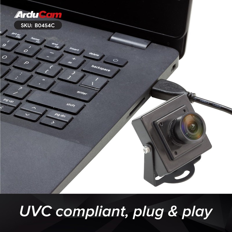 Arducam OV5648 USB Camera Module, 5MP USB Webcam, 110°(D) Wide