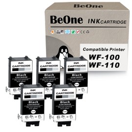 BeOne Remanufactured Ink Cartridges Replacement for 215 T215 for WF-100 WF-110 WF100 WF110 Printers (5 Black)