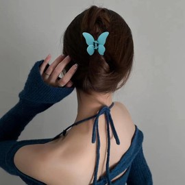 Atoden Pinzas Para El Cabello Con Forma De Mariposa - 4 Unidades. Pinzas Antideslizantes Y Cómodas Con Agarre Fuerte Para Mujeres Y Niñas. Pinzas De 6,6 Cm(2,6")Con Acabado Mate Para Cabello Fino Y Me