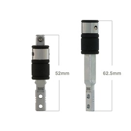 711L Flat End 1/4" Hex to Square Socket 2 in 1 Extension - Compatible With Leatherman Multitool Bit Adapter - 2 Way Bit Driver Extender - Pack of 2