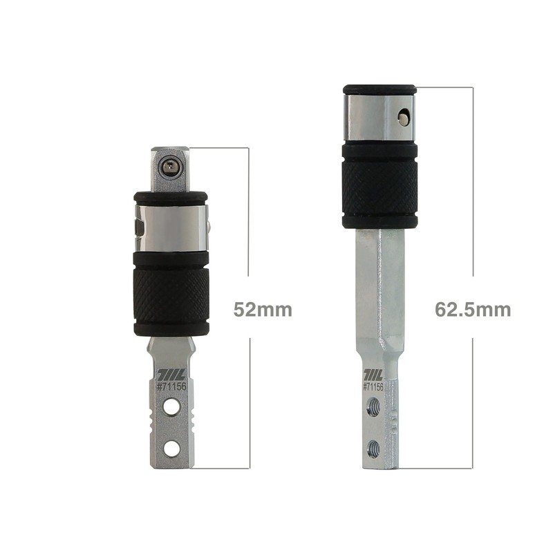 711L Flat End 1/4" Hex to Square Socket 2 in