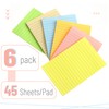 Mr. Pen- Lined Sticky Notes 4x6, 6 Pads, 45 Sheets/Pad,