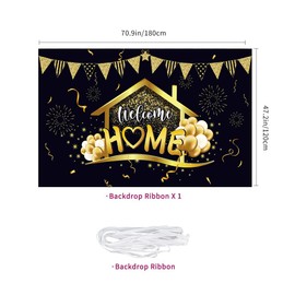 Welcome Home Party Decorations Supplies Homecoming Party Background Welcome Back Home Banner Return Home Photography Backdrop for Family Party Home Decoration Photo Booth 70.8 X 43.3 Inch