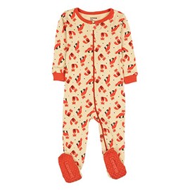 Leveret Kids Baby Boys Girls Footed Cotton Pajama Fox Size 3 Years