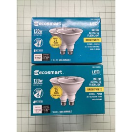 Eco-Smart EcoSmart - 120W Equivalent-LED Motion Activated FloodLight Bulb; 2 Pair-4 Bulbs
