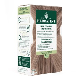 Herbatint Permanent Hair Dye Gel 8C Light Ash Blonde - 170 ml I No Ammonia, Optimal Grey Hair Coverage I Tested for Sensitive Skin with 8 Plant Extracts