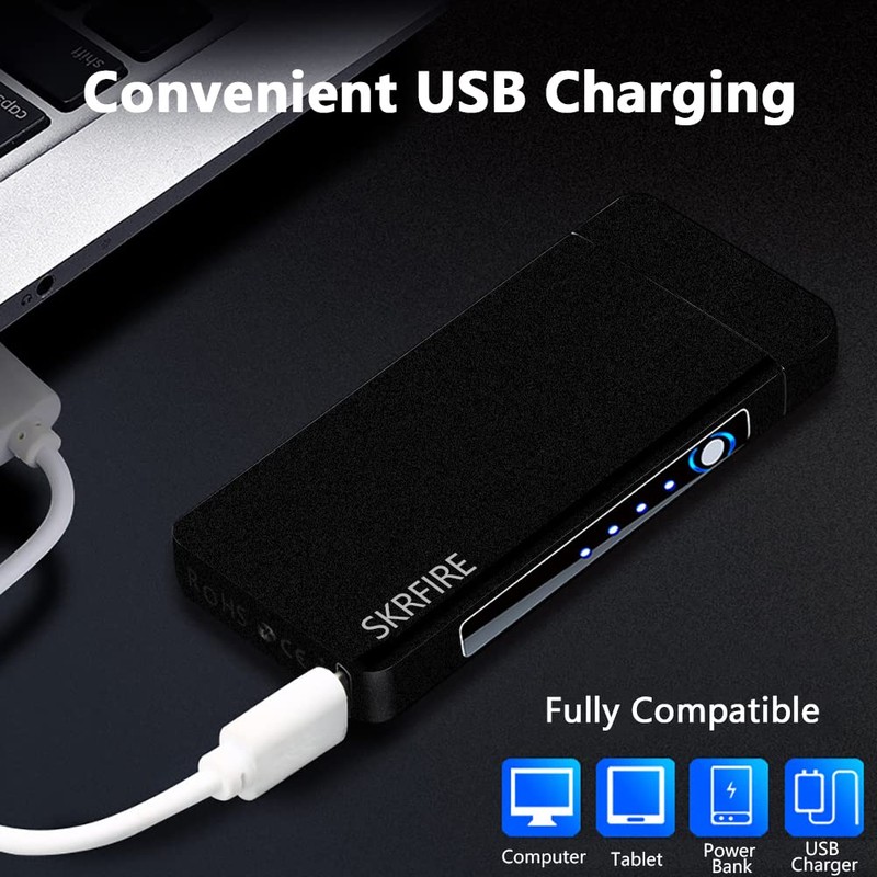 SKRFIRE Electric Lighters Candle Lighter Rechargeable USB Lighter Plasma Arc