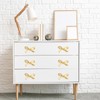 FUCIHOMA 2 PCS Brass Bow Shape Cabinets Knobs Gold Drawer