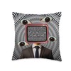 Weirdcore Aesthetic Weird Eyes Optical Illusion Oddcore Throw Pillow