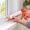 Blue Manual Caulking Gun with 10:1 Thrust Ratio, No-Drip Cartridge