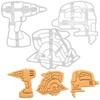 Set of 3 Power Tools Cookie Cutters (Power Drill, Circular