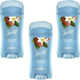 Secret Scent Expressions Antiperspirant Deodorant, Clear Gel, Cocoa Butter Kiss Scent 2.6 Oz (Pack of 3)