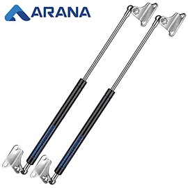23 inch 150 LB Gas Prop Struts Shocks with L Mounting Brackets, 23" 150 Pound Lift-Support Gas Springs for Heavy Duty RV Murphy Bed Trap Door Floor Hatch (Super STRONG for 130-150lbs Lids)