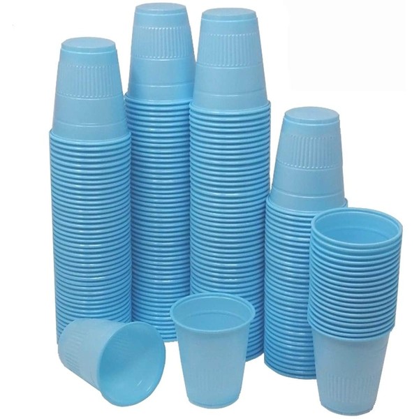 [TashiBox] 5 Ounce Disposable Plastic Cups - 200 Count - Sky Blue