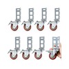 QWORK 3" Boltless Rack Caster Wheels, 8 Pack Storage Shelf