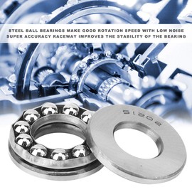 Thrust Ball Bearings, 51202 Tarpaulin Axial Ball Bearing, Tarpaulin Axial Ball Thrust Pressure Bearing Low Noise Single Column Industrial Accessory