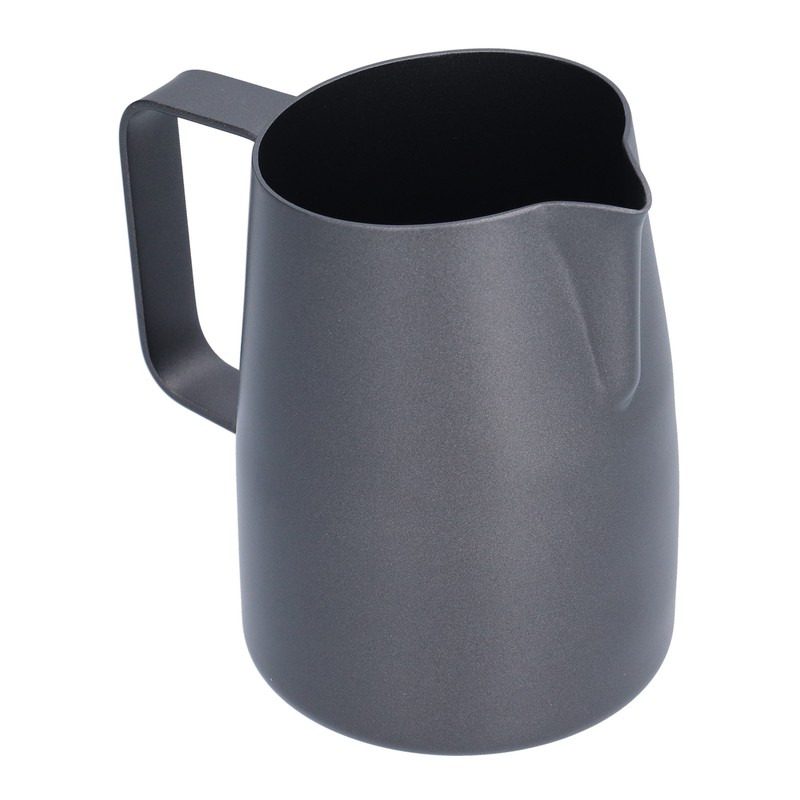 400ml Black PTFE Oblique Mouth Milk Frothing Jug 304 Stainless