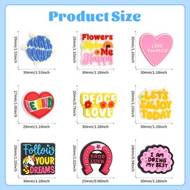 200PCS Phrase Focal Beads for pens, Not Duplicated Silicone Focal Beads for DIY Beadable Pen Keychain Bracelet Lanyard Making