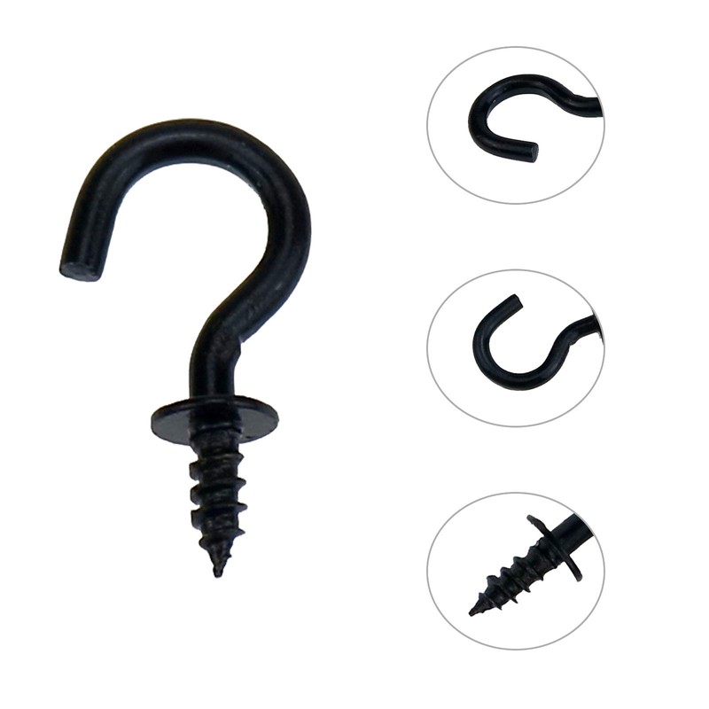 DonLeeving cutefly Mini Screw Hooks 200 Pack 1/2" Screw Hooks