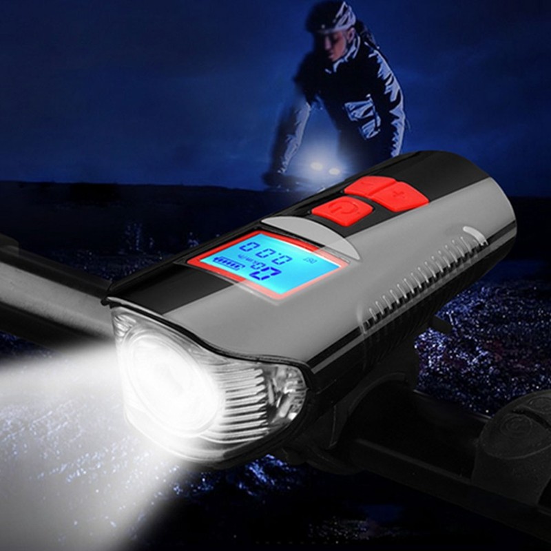 Multifunctional Bicycle Light USB Rechargeable Bike Cycling Headlight Accessory