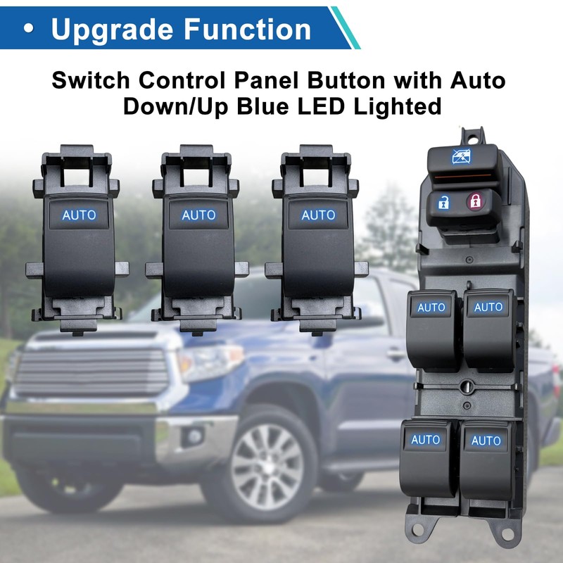 Window Switch Assembly with 3 Single Switches & LED Backlight,